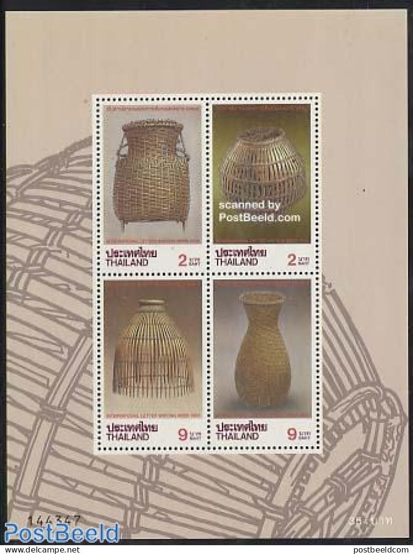 Thailand 1995 Letter Week S/s, Mint NH, Art - Handicrafts - Thailand