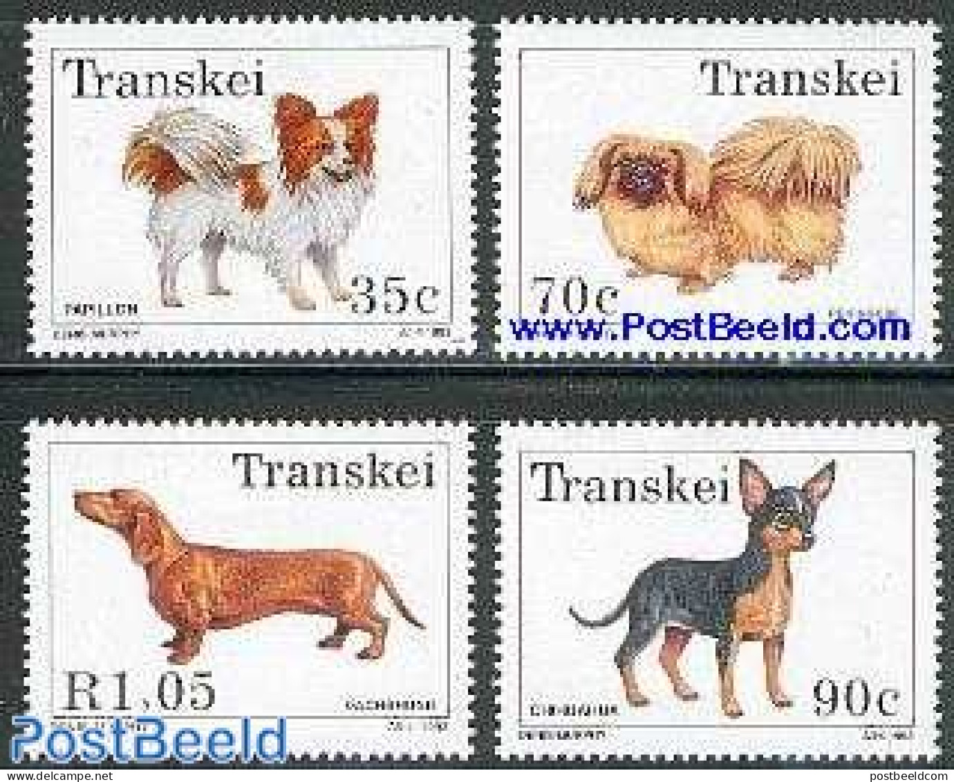 South Africa, Transkei 1993 Dogs 4v, Mint NH, Nature - Dogs - Transkei