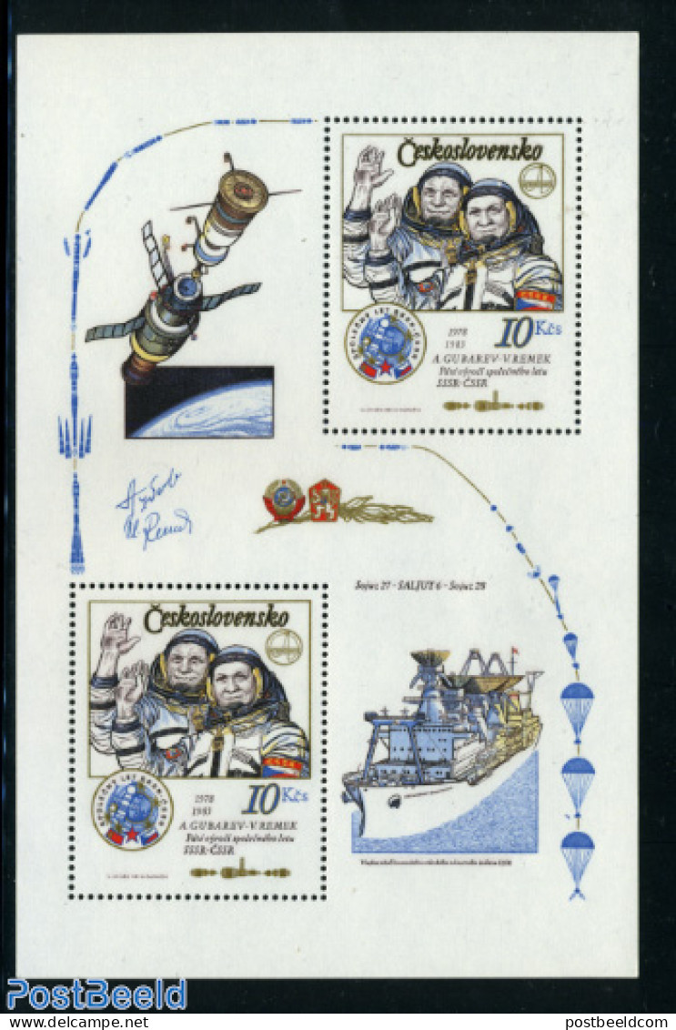 Czechoslovkia 1983 Intercosmos Programme S/s, Mint NH, Transport - Space Exploration - Andere & Zonder Classificatie