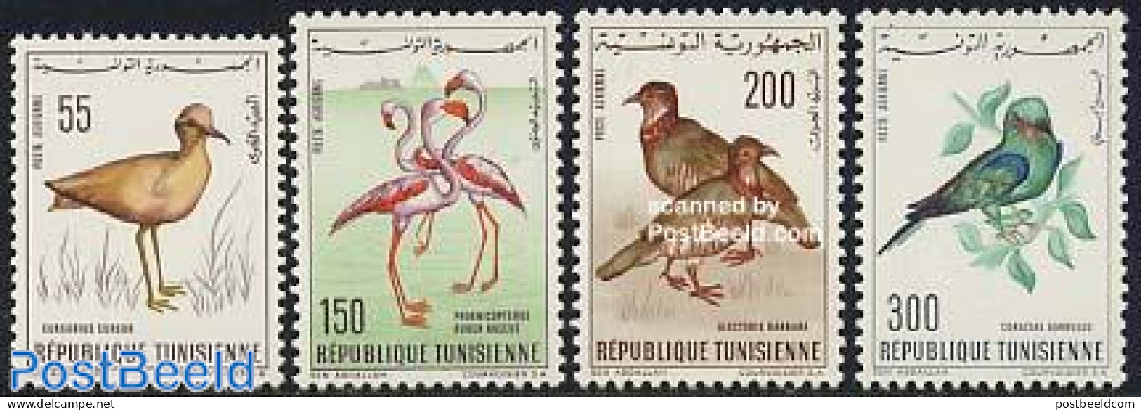 Tunisia 1966 Birds 4v, Mint NH, Nature - Birds - Flamingo - Tunisia