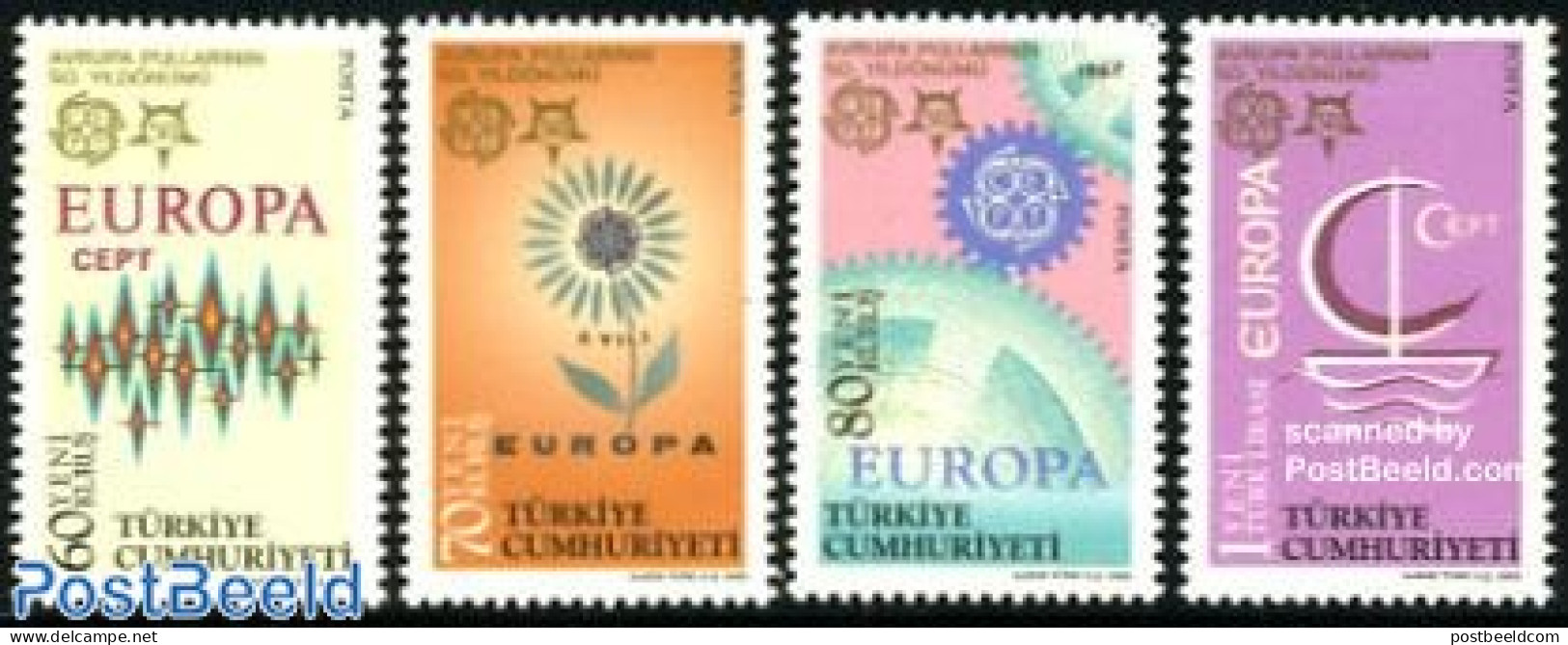 Türkiye 2006 50 Years Europa Stamps 4v, Mint NH, History - Europa Hang-on Issues - Altri & Non Classificati