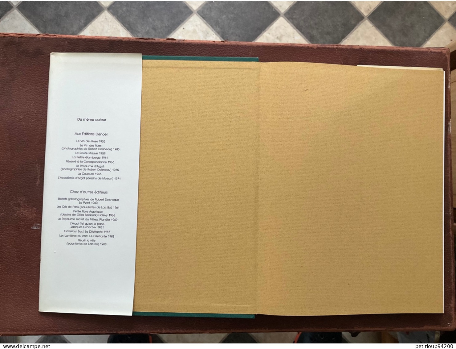 Album L’ARGOT DU BISTROT  Preface De ROLAND TOPOR   Robert Giraud  MARVAL  Annee 1989 - Gastronomie
