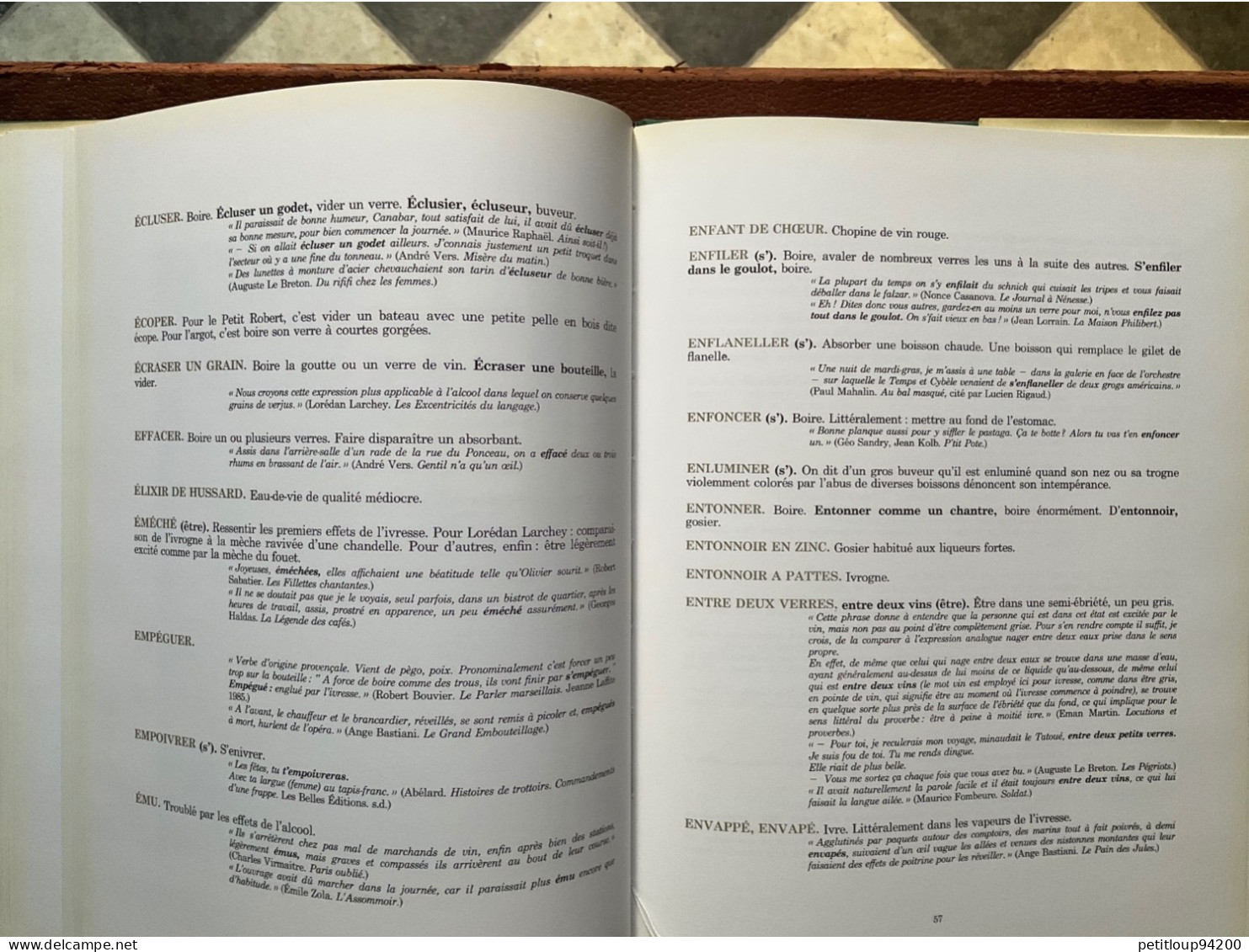 Album L’ARGOT DU BISTROT  Preface de ROLAND TOPOR   Robert Giraud  MARVAL  Annee 1989