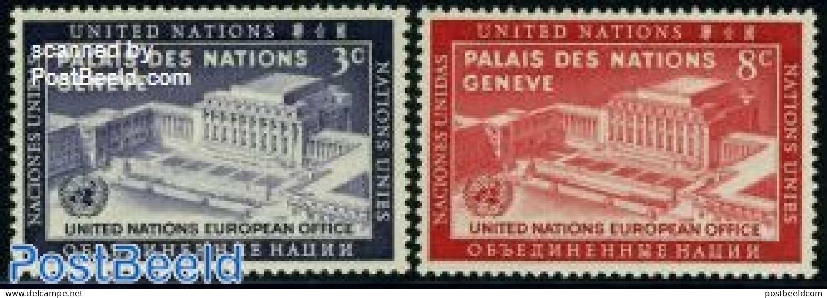 United Nations, New York 1954 UNO Day 2v, Mint NH, History - Europa Hang-on Issues - United Nations - European Ideas