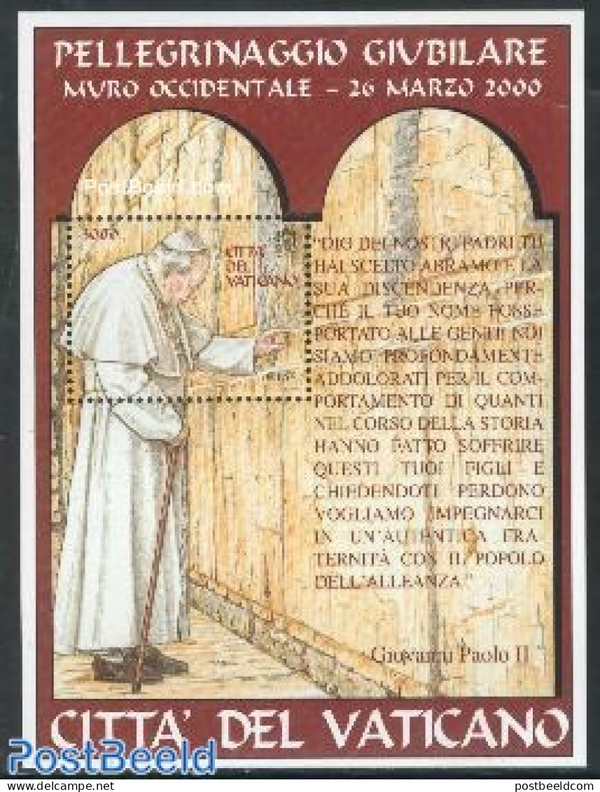 Vatican 2001 Popes Travels S/S, Mint NH, Religion - Pope - Religion - Unused Stamps