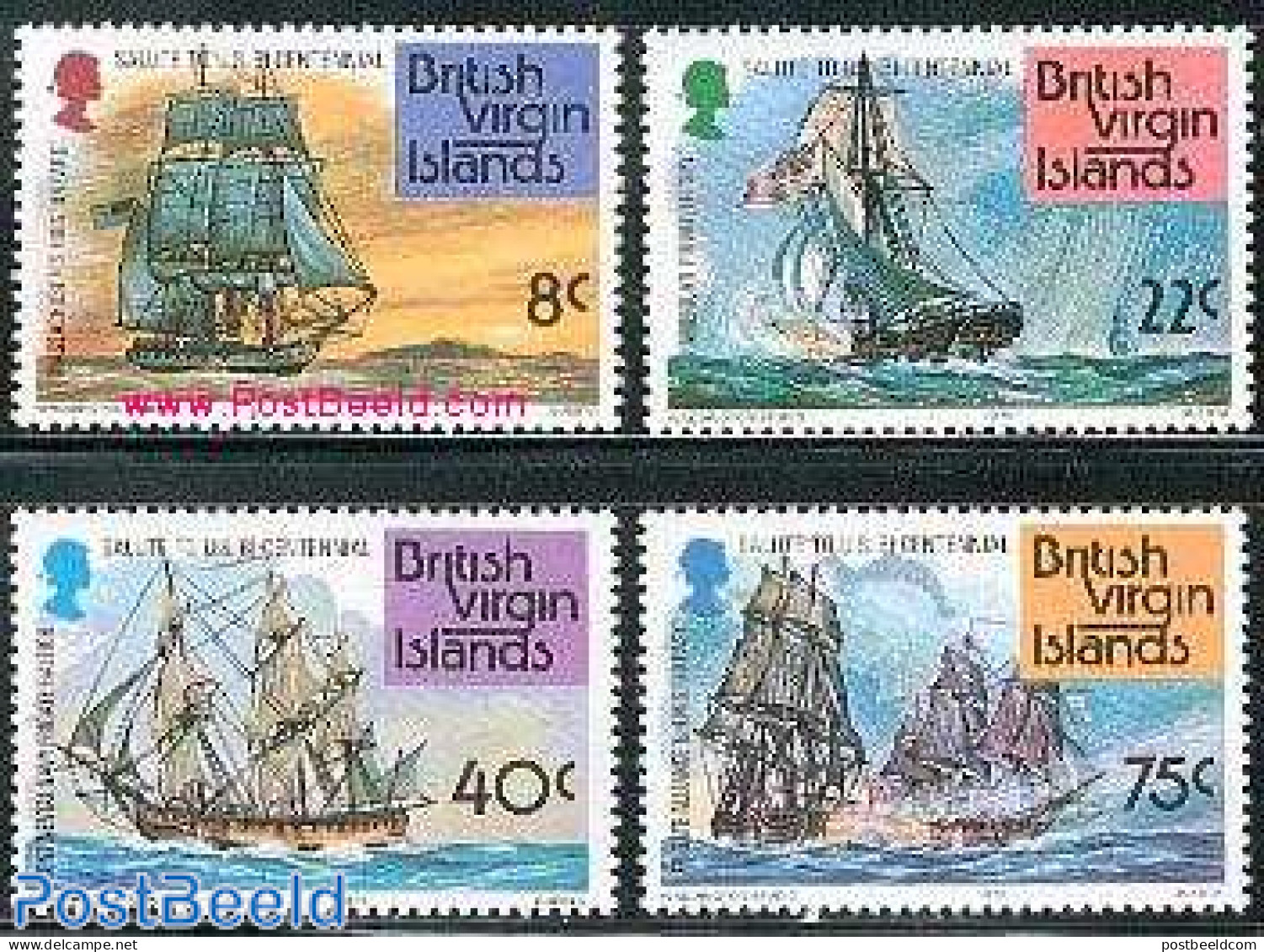 Virgin Islands 1976 American Bicentenary 4v, Mint NH, History - Transport - US Bicentenary - Ships And Boats - Bateaux