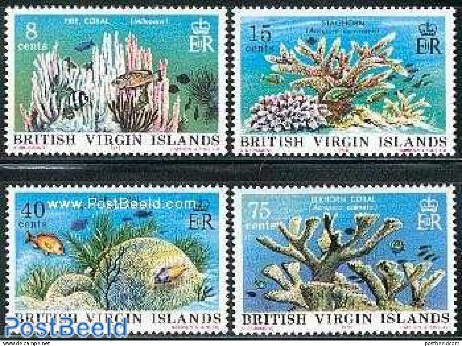 Virgin Islands 1978 Corals 4v, Mint NH, Nature - Fish - Shells & Crustaceans - Pesci