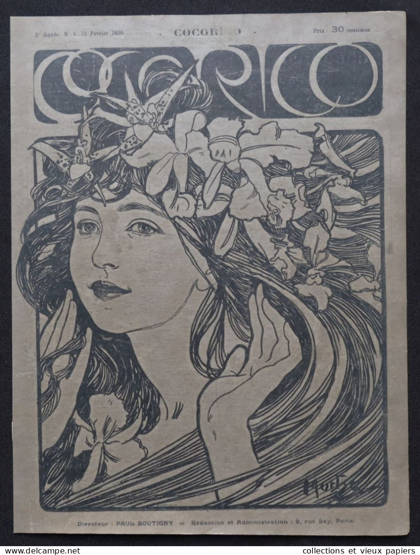 1898 Revue COCORICO 24 Couvertures Originales N°1 à 24 MUCHA X4 STEILEN PAL GRUN Art Nouveau NO COPY - Tijdschriften - Voor 1900