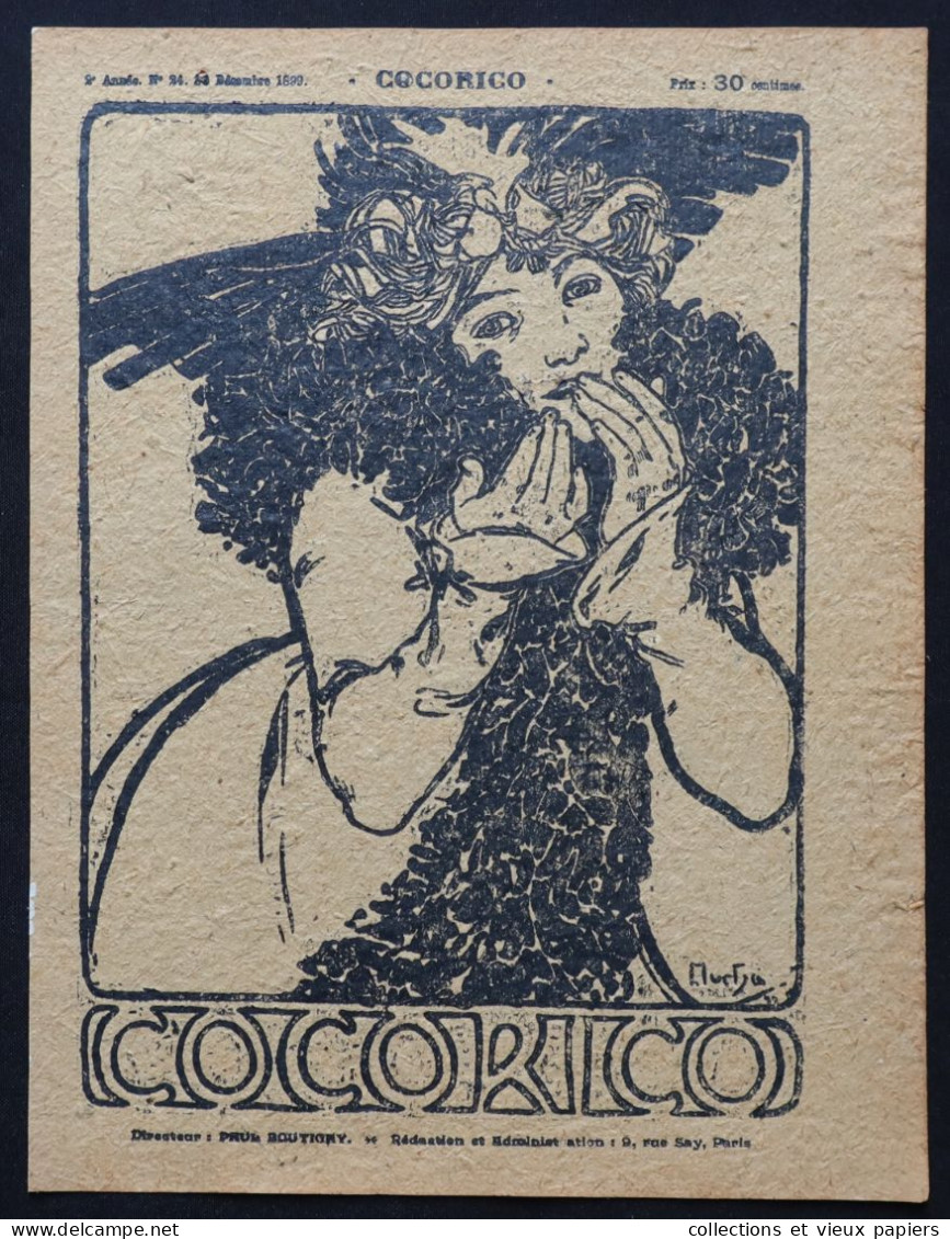 1898 Revue COCORICO 24 Couvertures Originales N°1 à 24 MUCHA X4 STEILEN PAL GRUN Art Nouveau NO COPY - Zeitschriften - Vor 1900