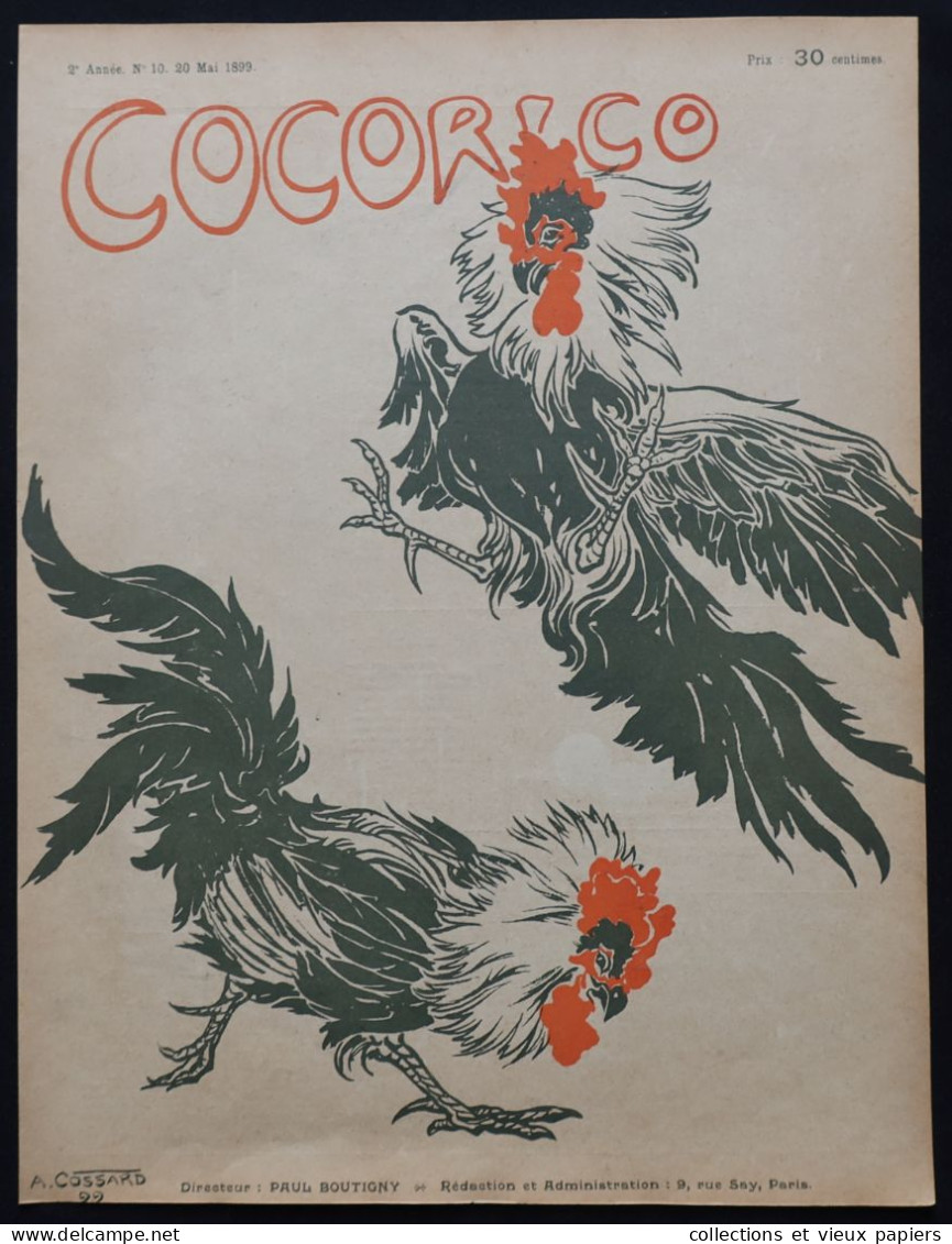 1898 revue COCORICO 24 couvertures originales n°1 à 24 MUCHA x4 STEILEN PAL GRUN Art Nouveau NO COPY