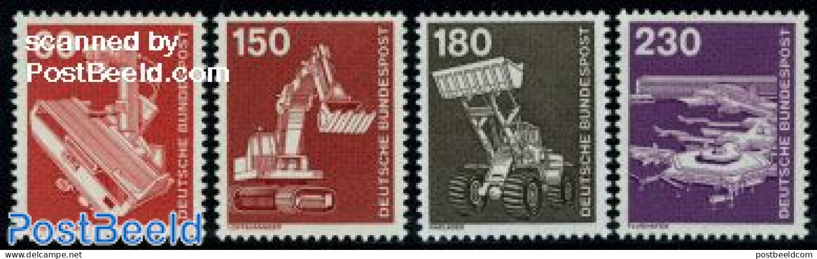 Germany, Federal Republic 1978 Definitives, Technics 4v, Mint NH, Health - Science - Transport - Health - Atom Use & M.. - Unused Stamps