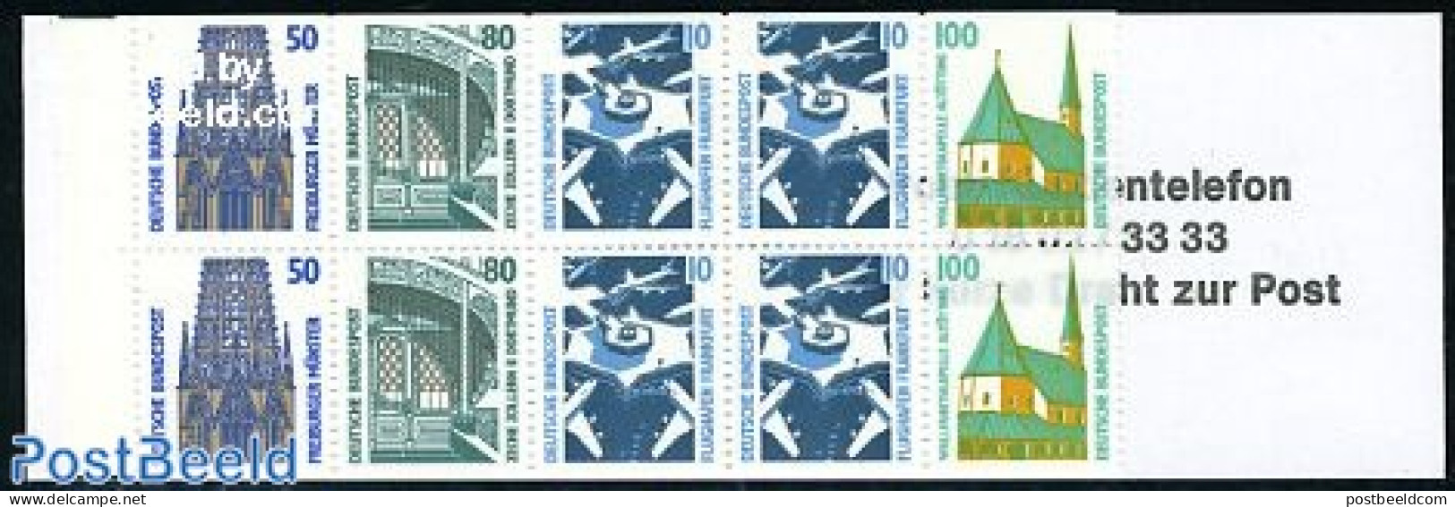 Germany, Federal Republic 1996 DEFINITIVES BOOKLET, Mint NH, Transport - Stamp Booklets - Aircraft & Aviation - Art - .. - Ungebraucht