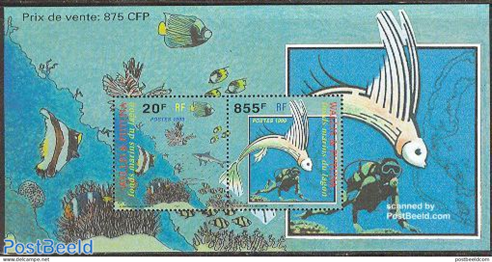 Wallis & Futuna 1999 Lagunes S/s, Mint NH, Nature - Sport - Fish - Diving - Peces