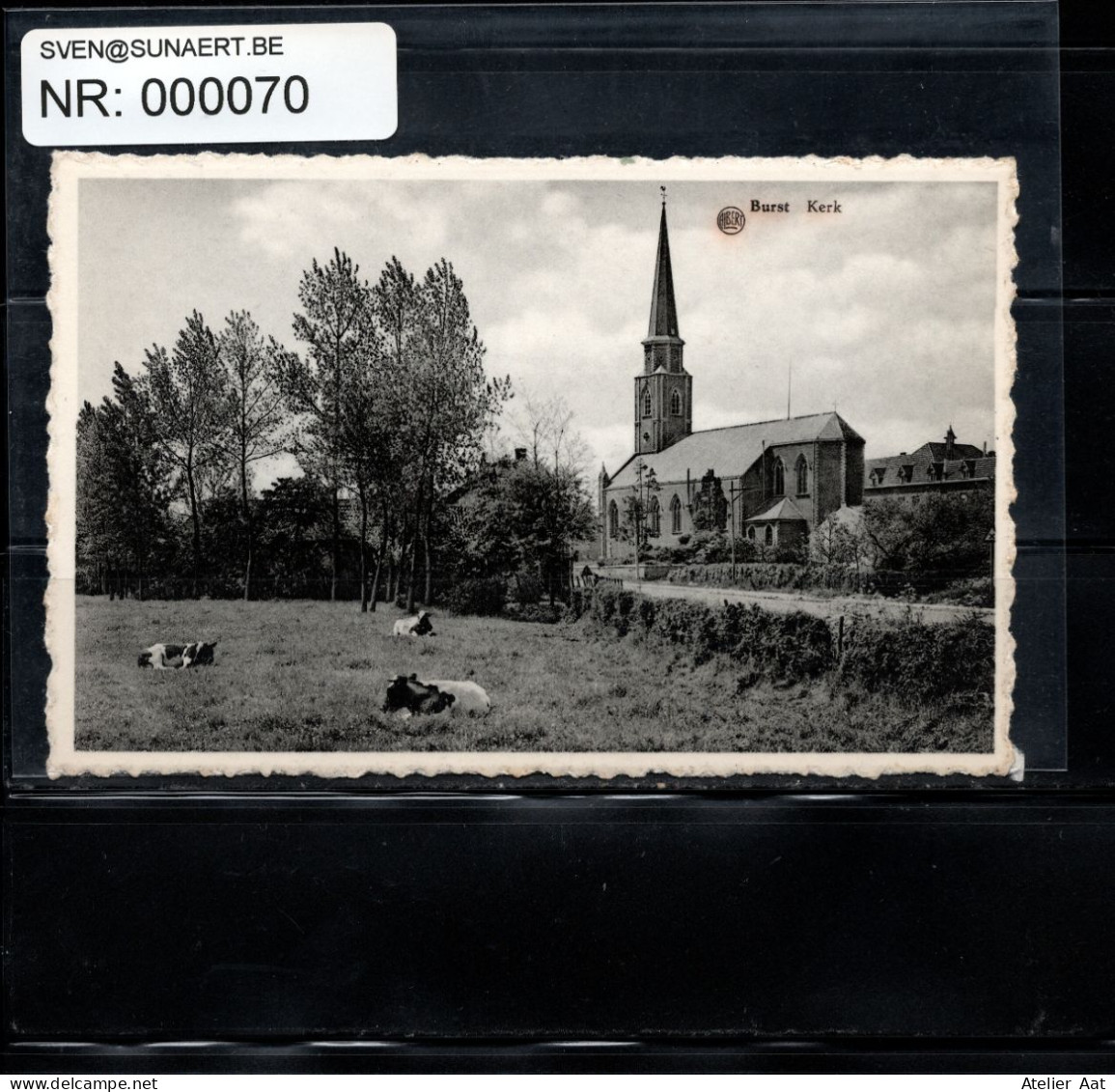Postkaart: Burst - Kerk - Beschadiging Door Verwijdering Uit Album - Erpe-Mere