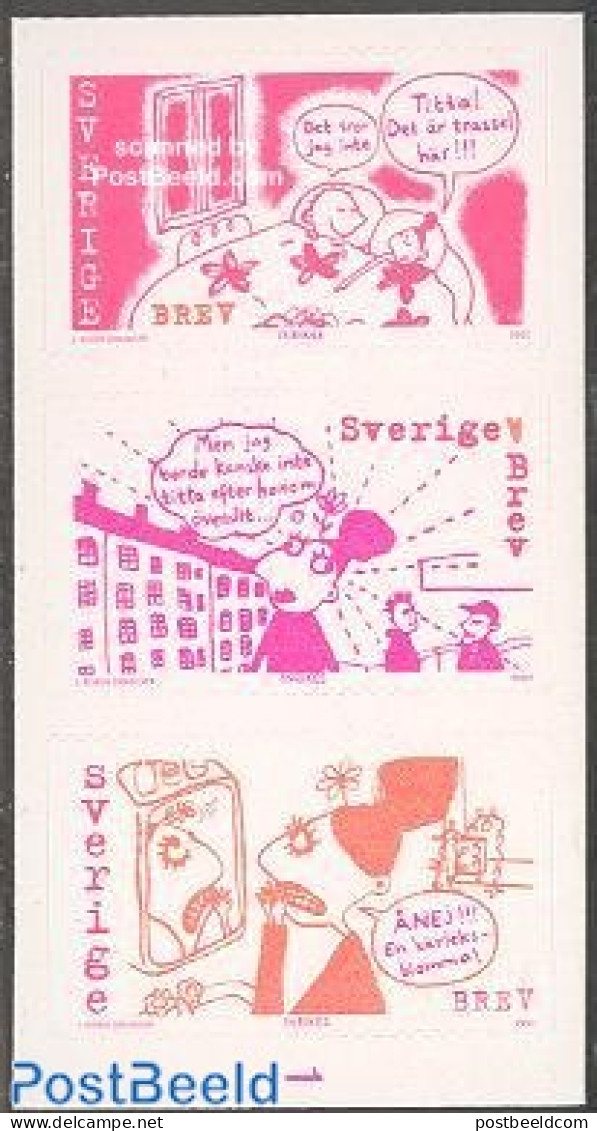 Sweden 2002 Comics, Love & Miss Terrified 3v, Mint NH, Art - Comics (except Disney) - Nuevos