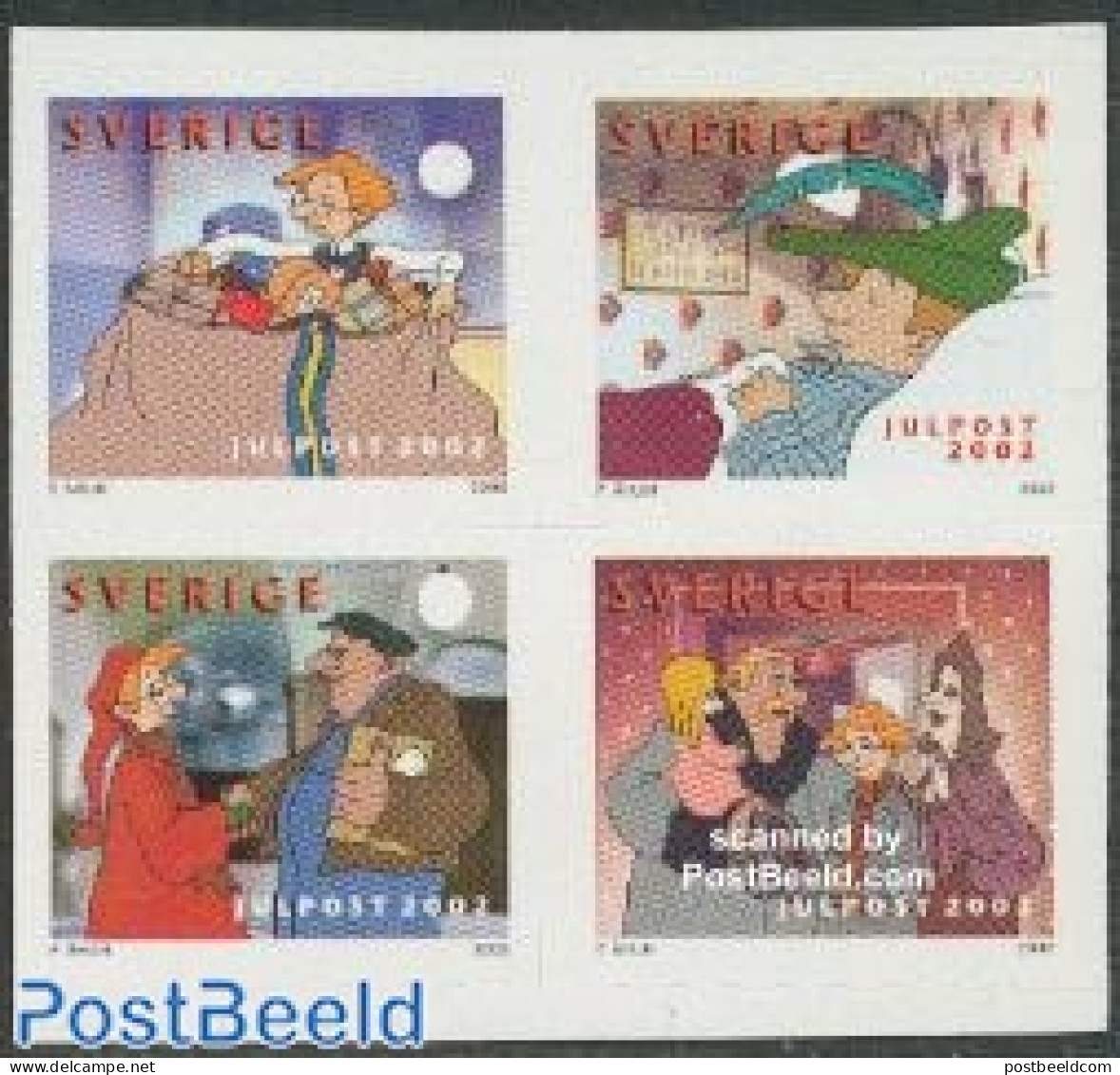 Sweden 2002 Christmas 4v S-a [+], Mint NH, Religion - Christmas - Art - Comics (except Disney) - Ungebraucht