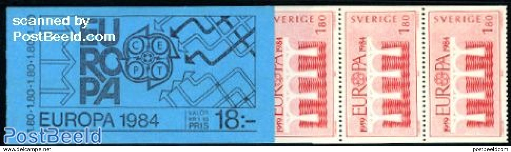 Sweden 1984 Europa CEPT Booklet, Mint NH, History - Europa (cept) - Stamp Booklets - Neufs