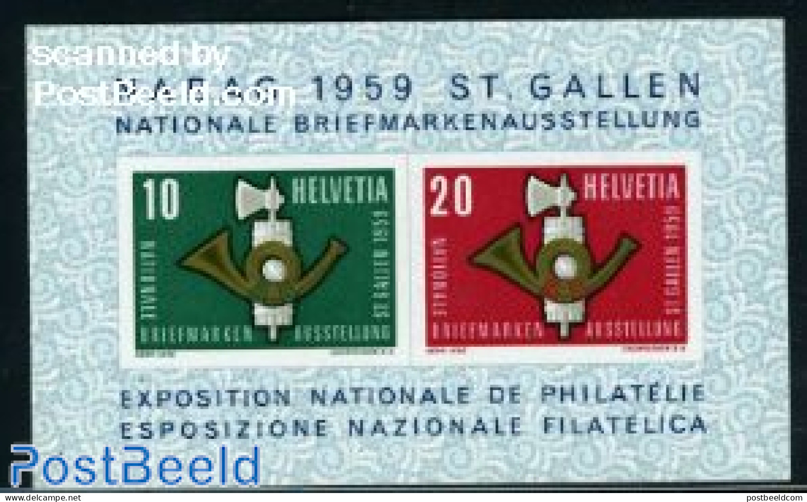 Switzerland 1959 NABAG Stamp Exposition S/s, Mint NH, Philately - Ungebraucht