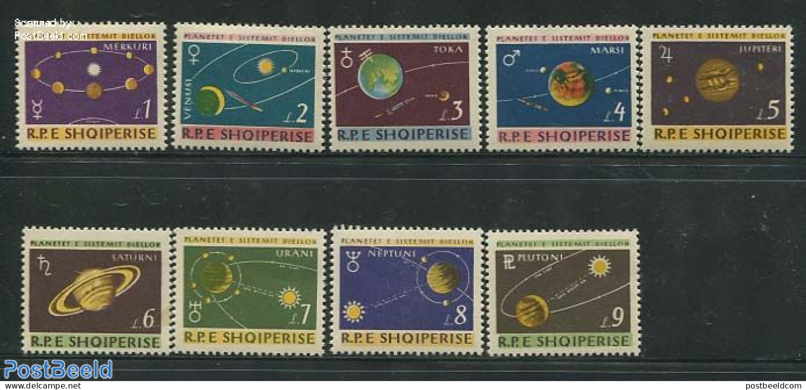 Albania 1964 Solar System 9v, Mint NH, Science - Astronomy - Astrologia