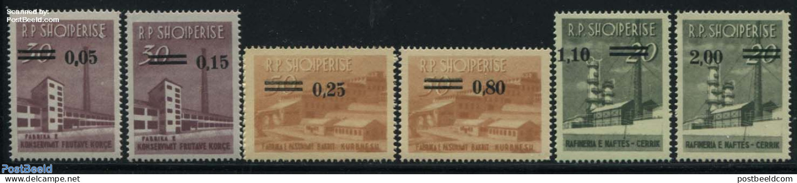 Albania 1965 Overprints 6v, Mint NH, Various - Industry - Fabriken Und Industrien