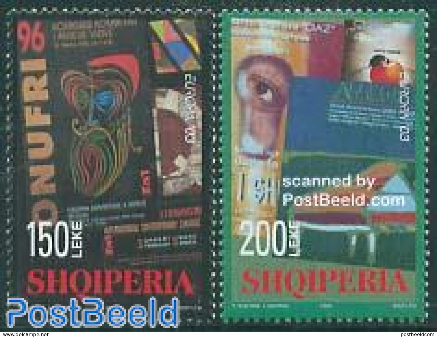 Albania 2003 Europa, Poster Art 2v, Mint NH, History - Europa (cept) - US Bicentenary - Art - Poster Art - Albanië
