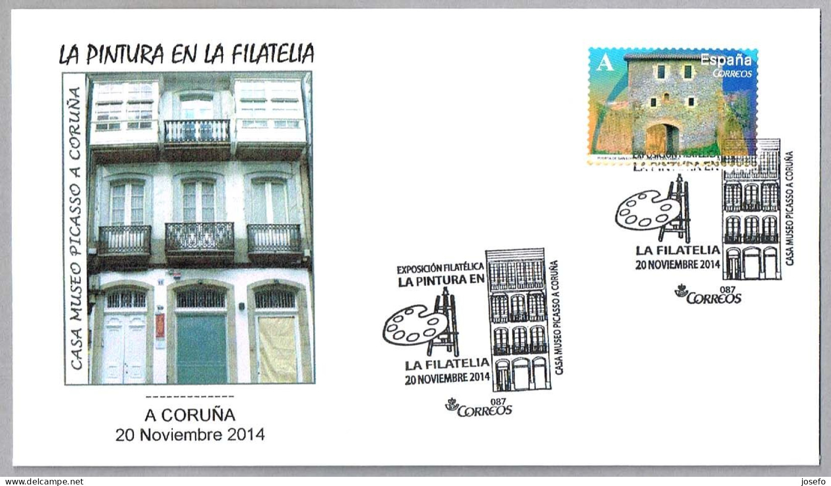 Pintura En La Filatelia - CASA MUSEO DE PICASSO. A Coruña, Galicia, 2014 - Picasso
