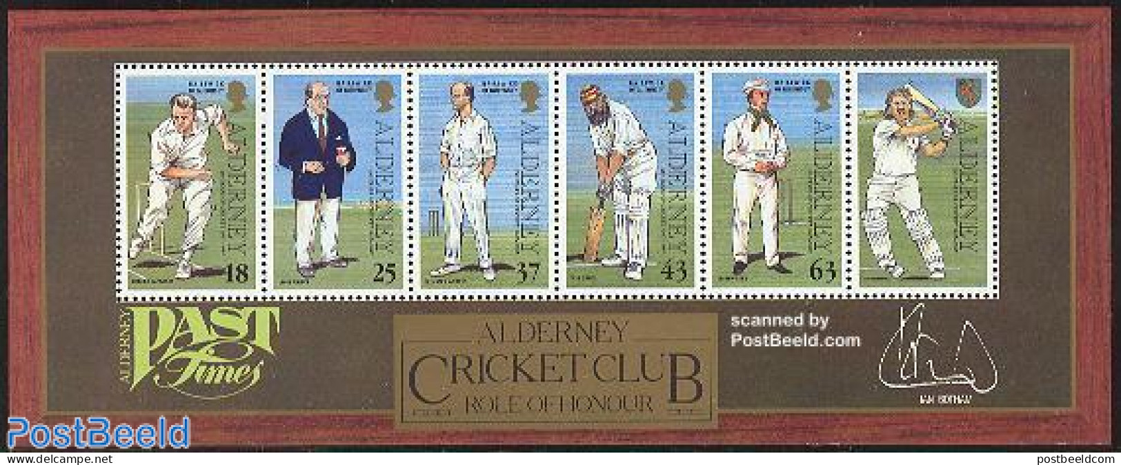 Alderney 1997 Cricket S/s, Mint NH, Sport - Cricket - Sport (other And Mixed) - Cricket