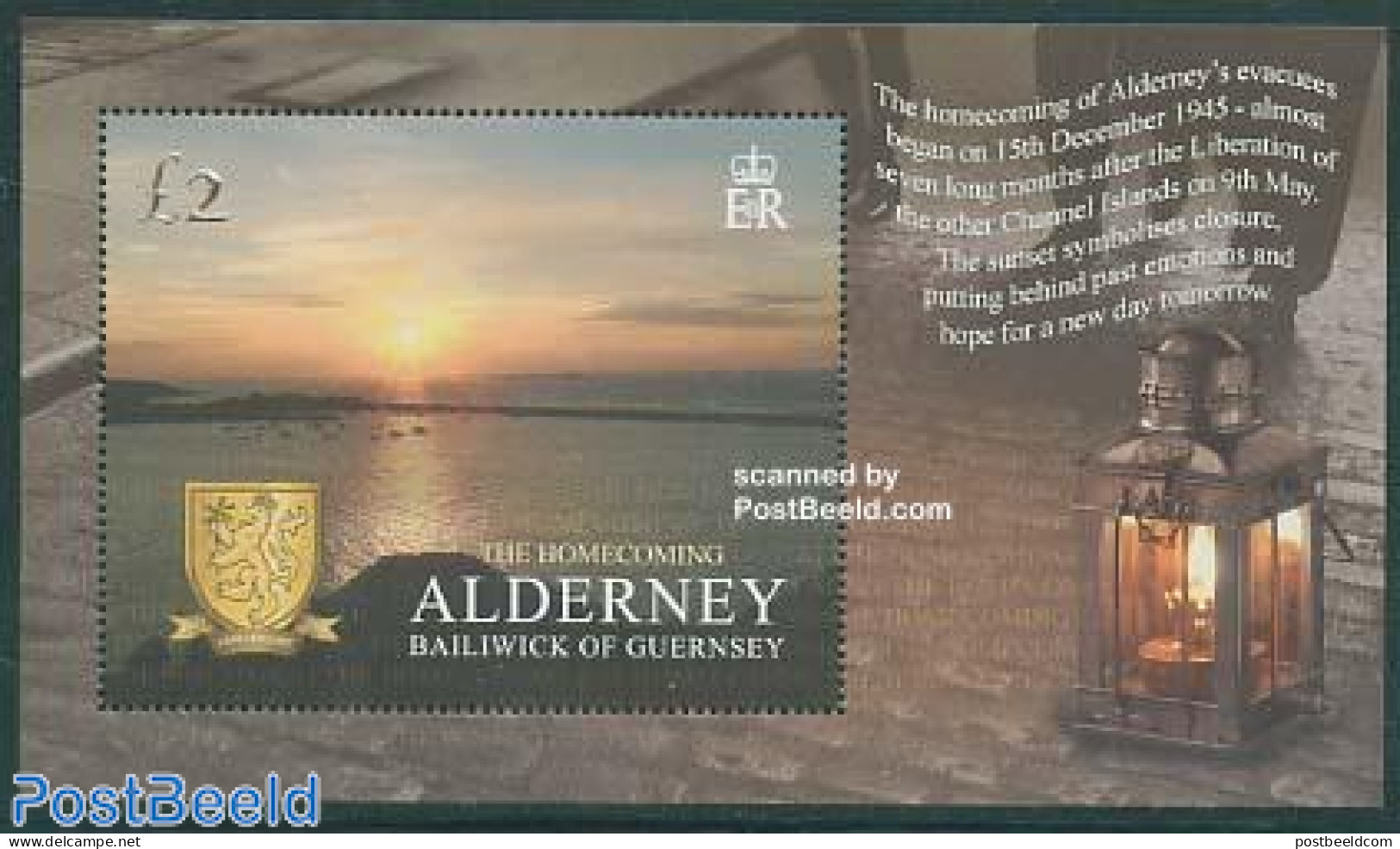 Alderney 2005 The Homecoming S/s, Mint NH, History - Transport - Coat Of Arms - World War II - Ships And Boats - WW2