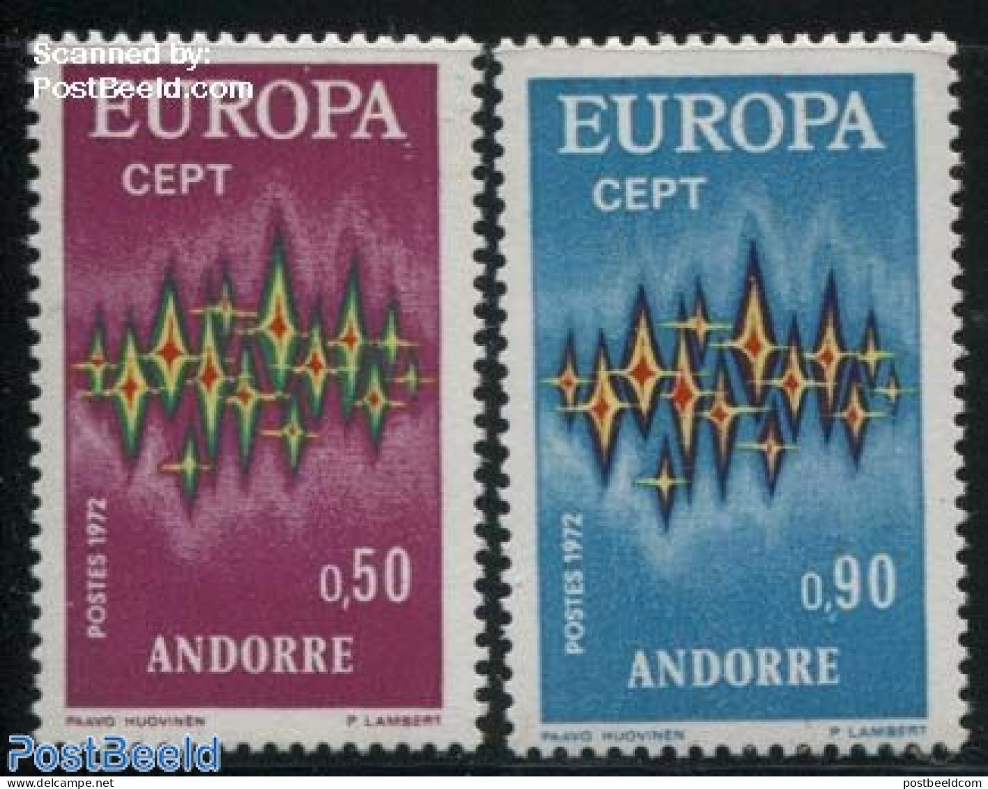 Andorra, French Post 1972 Europa CEPT 2v, Mint NH, History - Europa (cept) - Nuevos