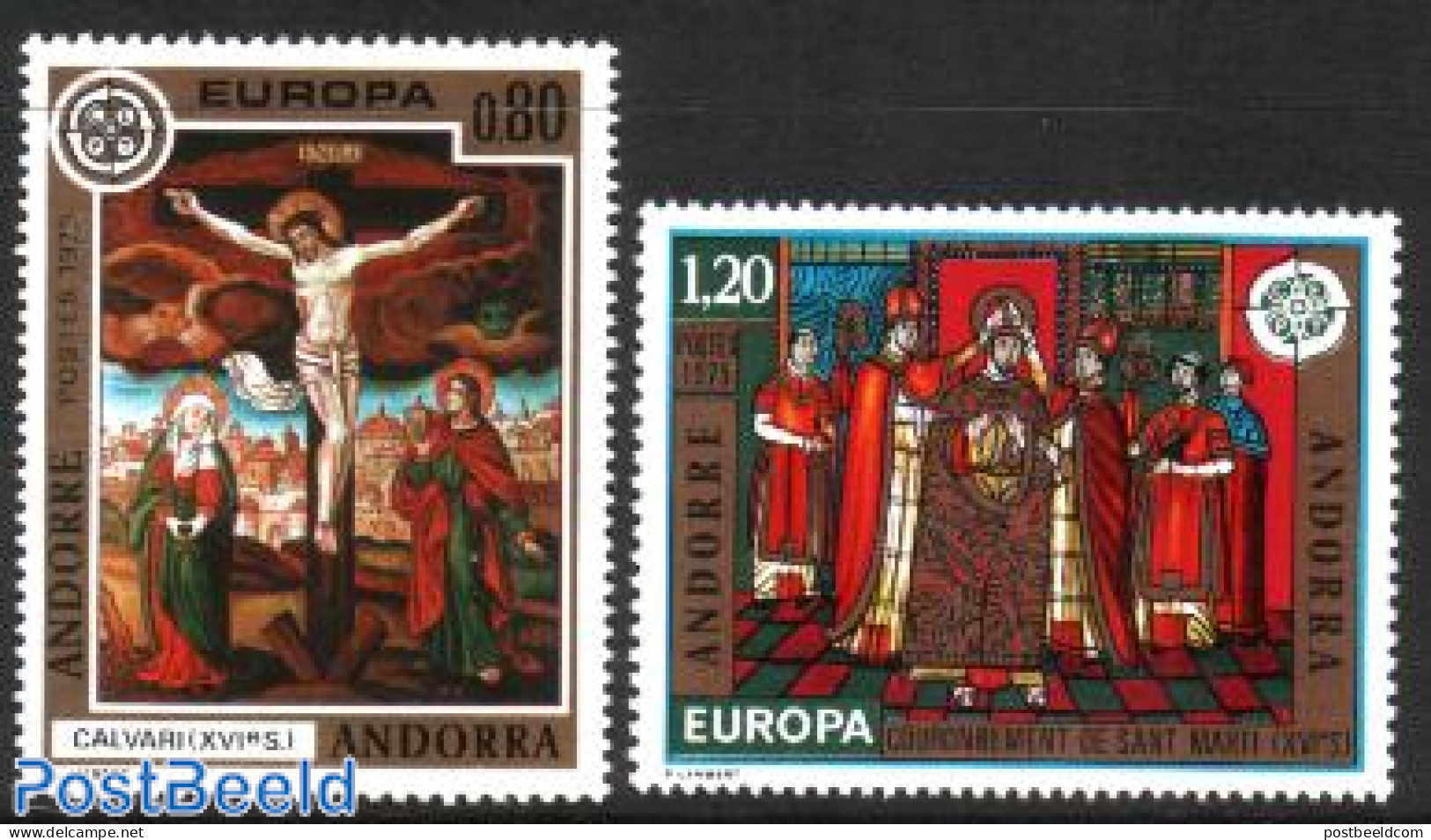 Andorra, French Post 1975 Europa CEPT 2v, Mint NH, History - Religion - Europa (cept) - History - Religion - Art - Pai.. - Nuevos