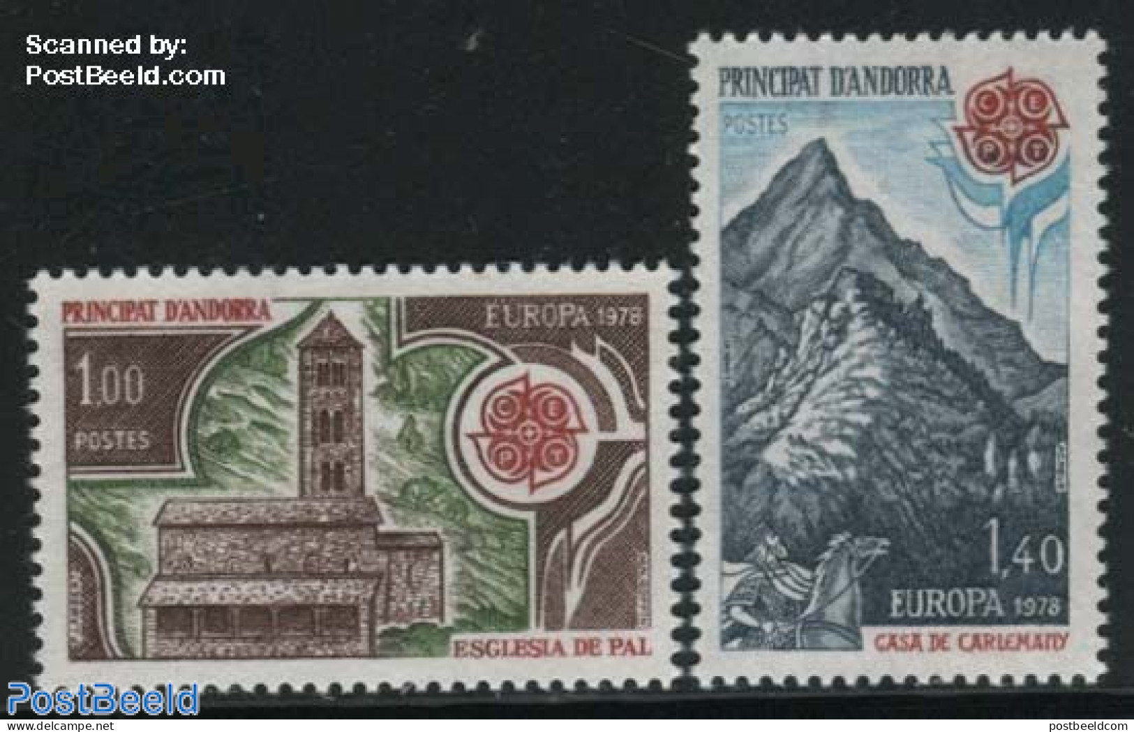 Andorra, French Post 1978 Europa, Architecture 2v, Mint NH, History - Nature - Religion - Sport - Europa (cept) - Hors.. - Nuevos