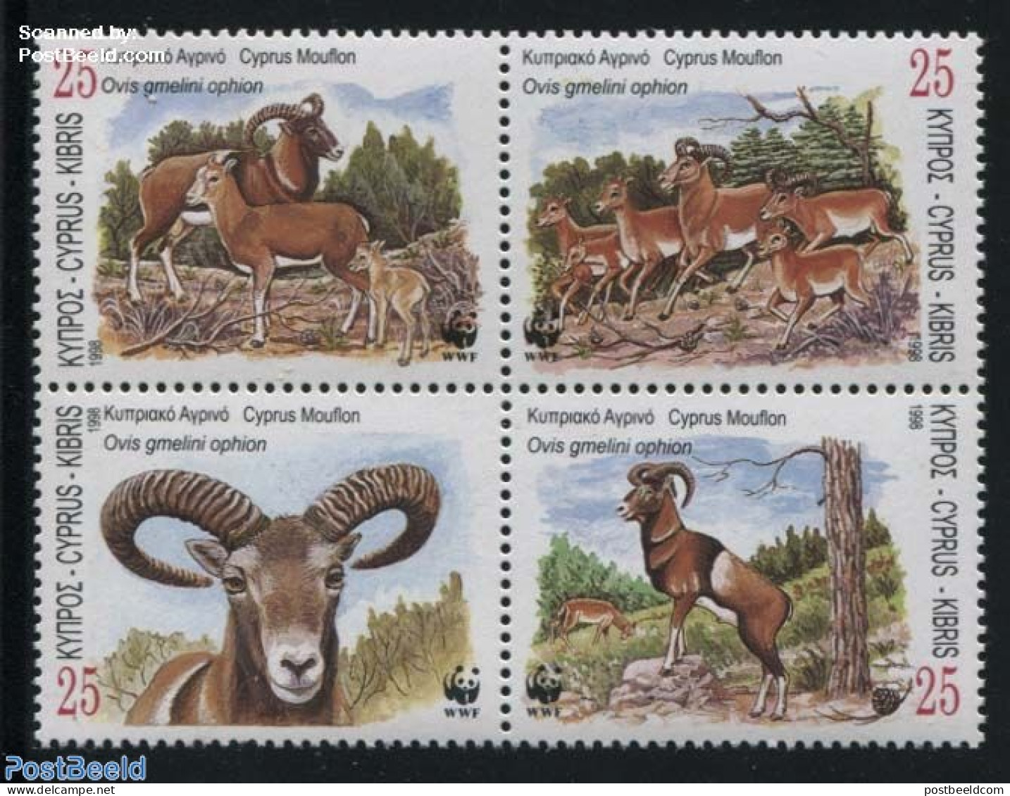 Cyprus 1998 WWF, Muflon 4v [+], Mint NH, Nature - Animals (others & Mixed) - World Wildlife Fund (WWF) - Ungebraucht
