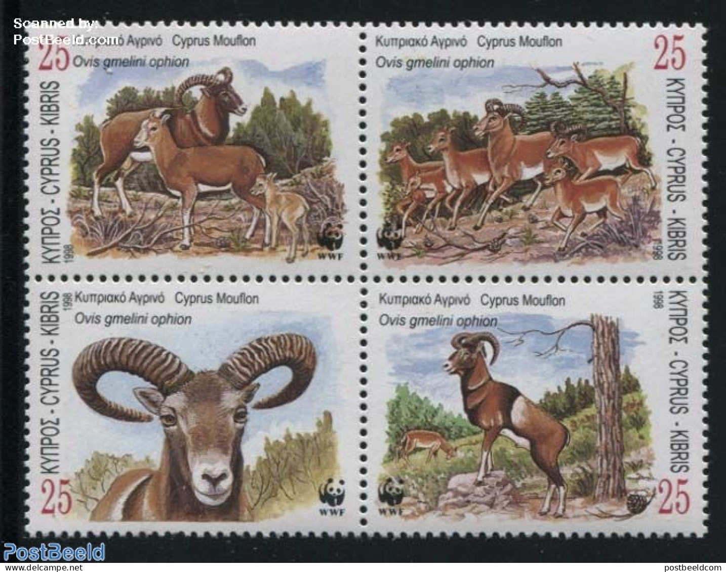 Cyprus 1998 WWF, Muflon 4v [+], Mint NH, Nature - Animals (others & Mixed) - World Wildlife Fund (WWF) - Nuevos