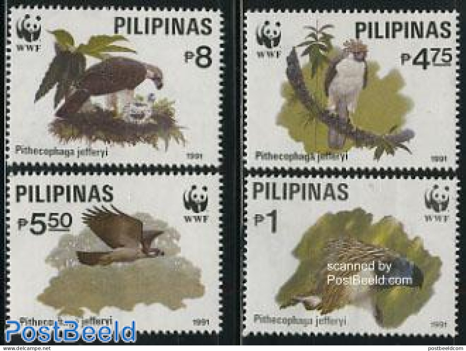 Philippines 1991 WWF, Birds 4v, Mint NH, Nature - Birds - Birds Of Prey - World Wildlife Fund (WWF) - Philippines