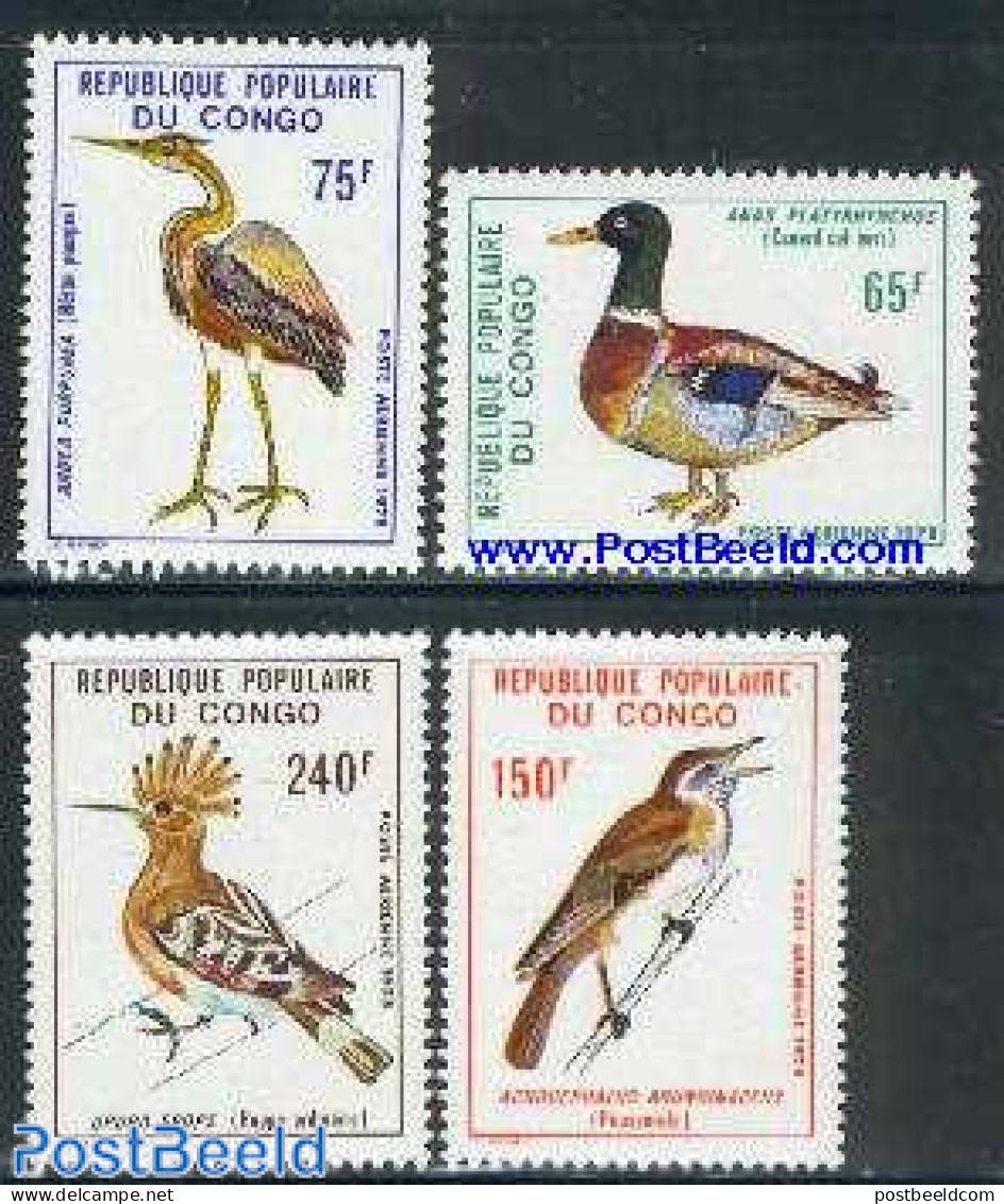 Congo Republic 1978 Birds 4v, Mint NH, Nature - Birds - Ducks - Sonstige & Ohne Zuordnung