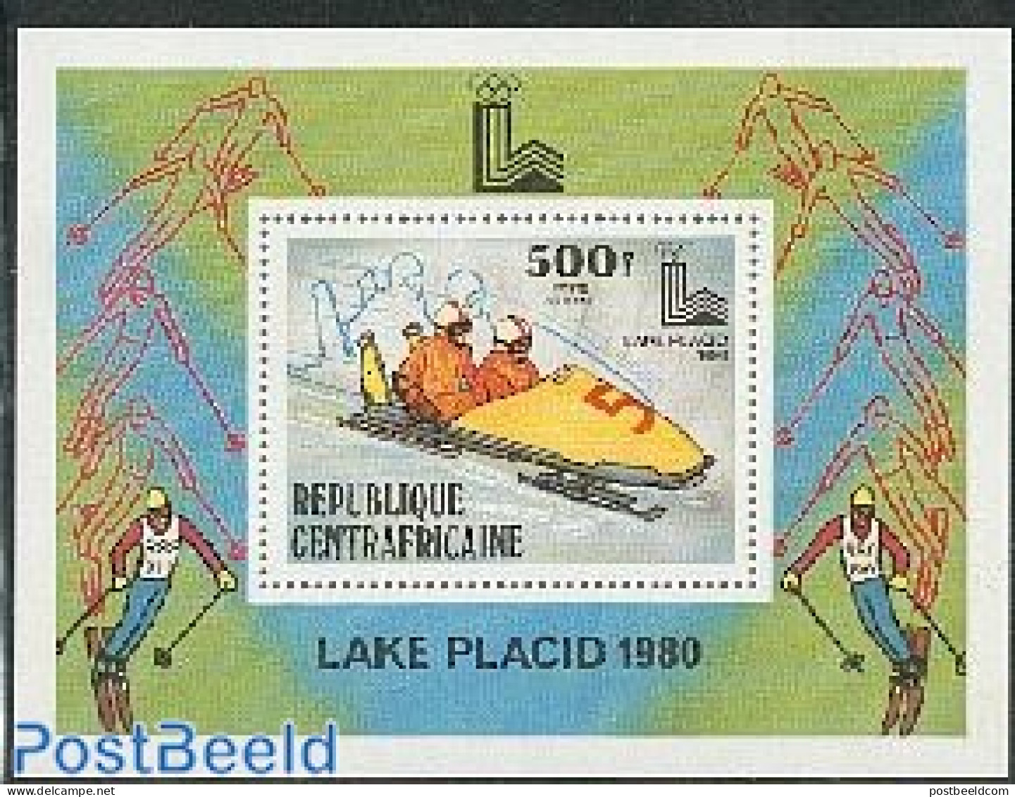 Central Africa 1979 Olympic Winter Games S/s, Mint NH, Sport - (Bob) Sleigh Sports - Olympic Winter Games - Hiver