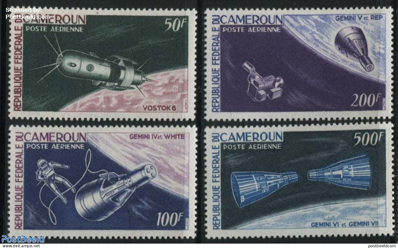 Cameroon 1966 Space Exploration 4v, Mint NH, Transport - Space Exploration - Cameroon (1960-...)