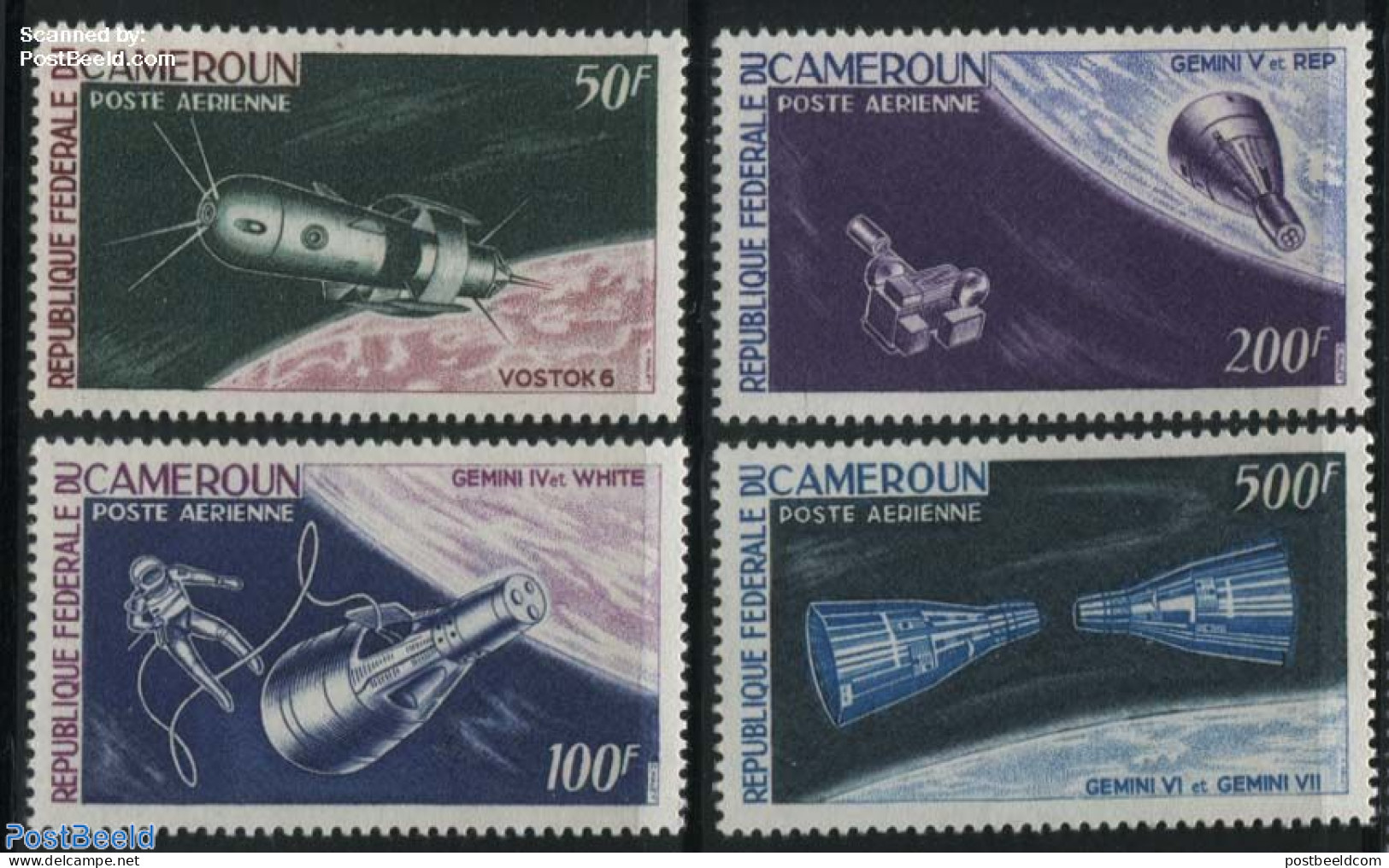 Cameroon 1966 Space Exploration 4v, Mint NH, Transport - Space Exploration - Kameroen (1960-...)