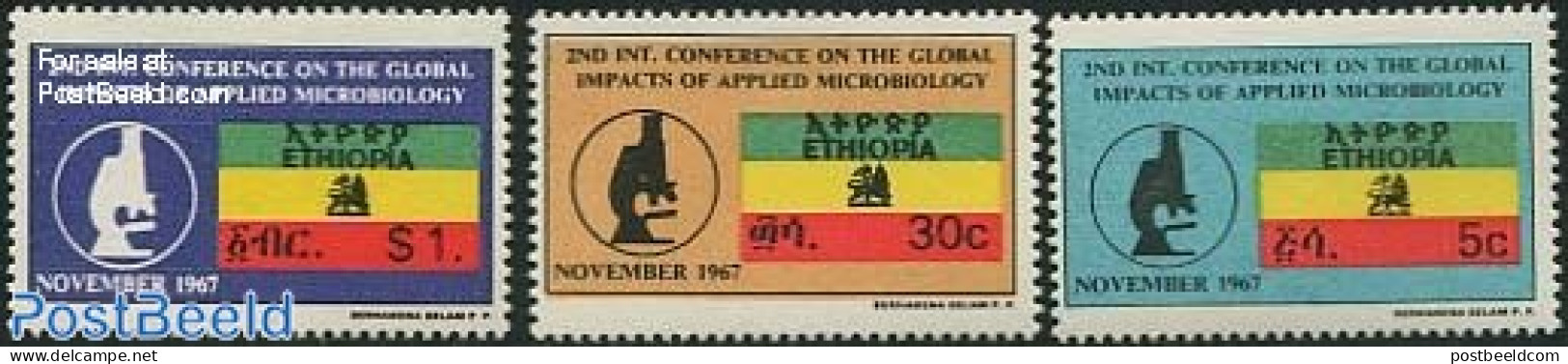 Ethiopia 1967 Microbiology 3v, Mint NH - Ethiopie