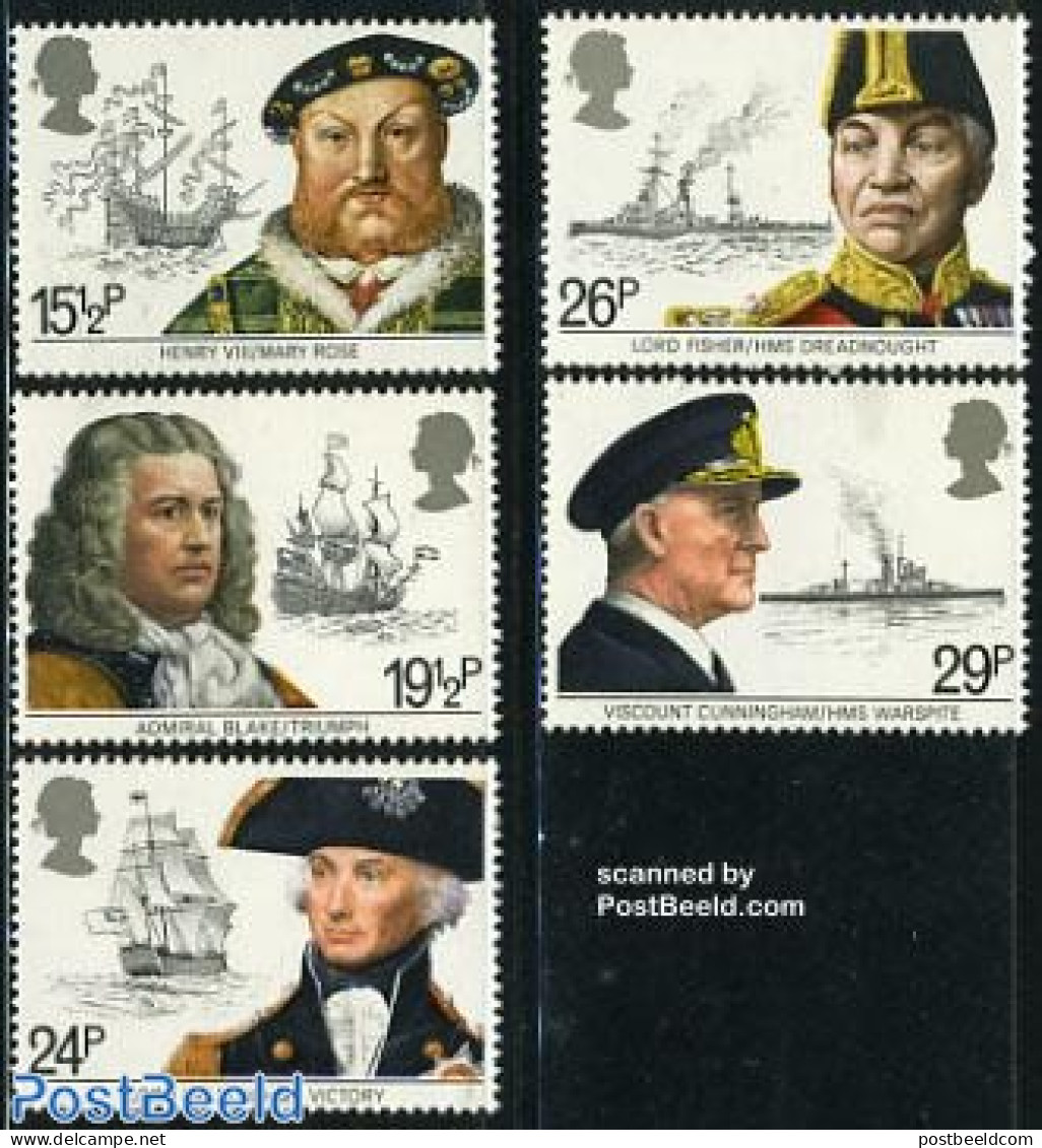 Great Britain 1982 Sailing Traditions 5v, Mint NH, Transport - Various - Ships And Boats - Uniforms - Nuovi