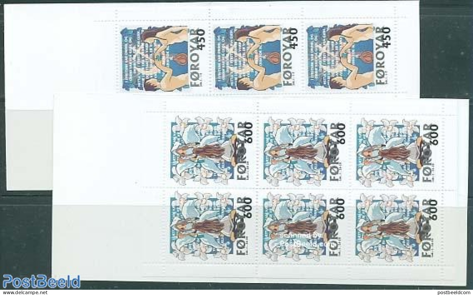 Faroe Islands 1999 Christmas 2 Booklets, Mint NH, Religion - Christmas - Stamp Booklets - Navidad