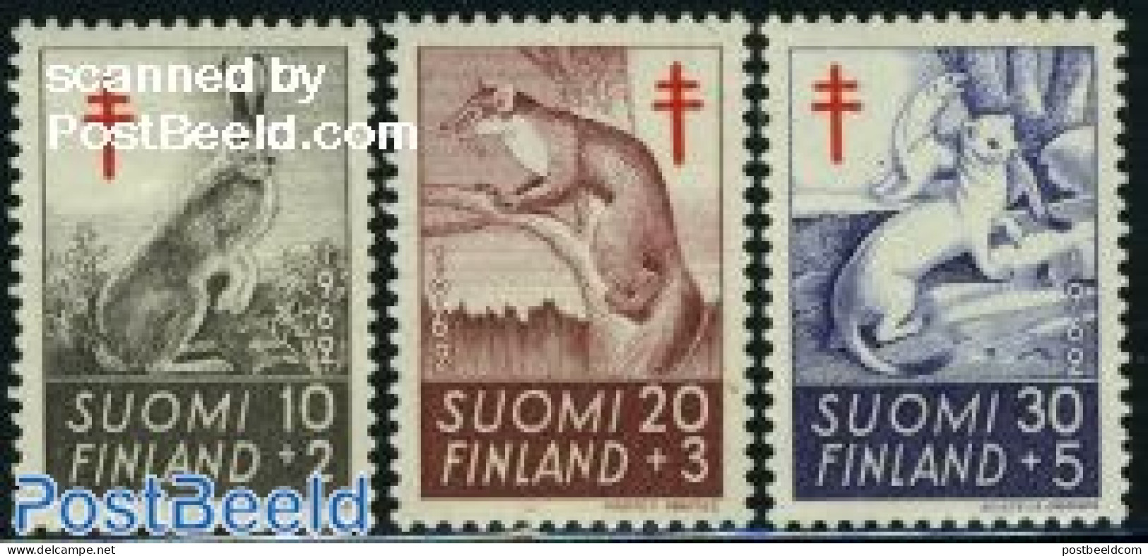 Finland 1962 Anti Tuberculosis, Animals 3v, Mint NH, Health - Nature - Anti Tuberculosis - Animals (others & Mixed) - .. - Unused Stamps