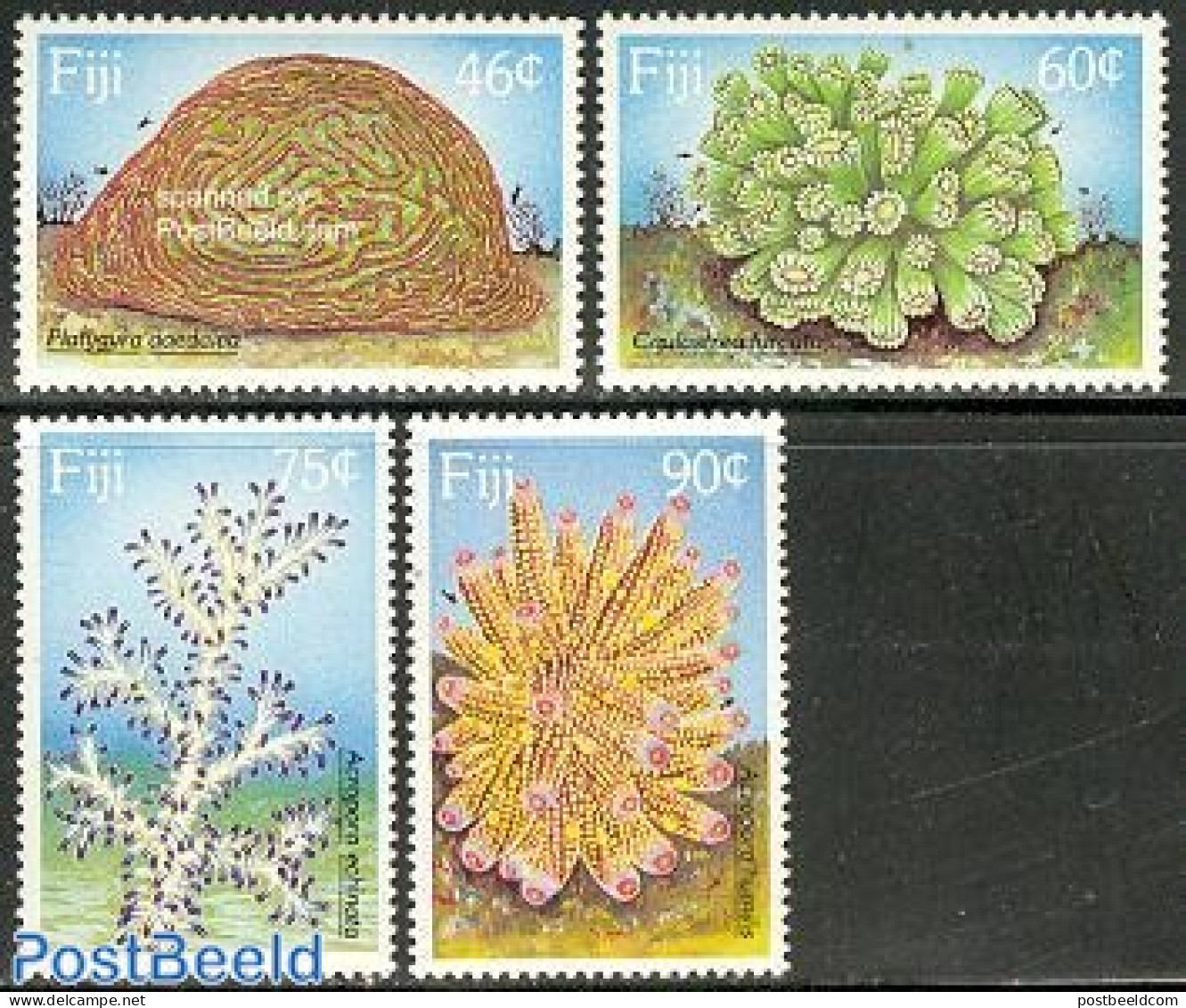 Fiji 1989 Corals 4v, Mint NH, Nature - Shells & Crustaceans - Meereswelt