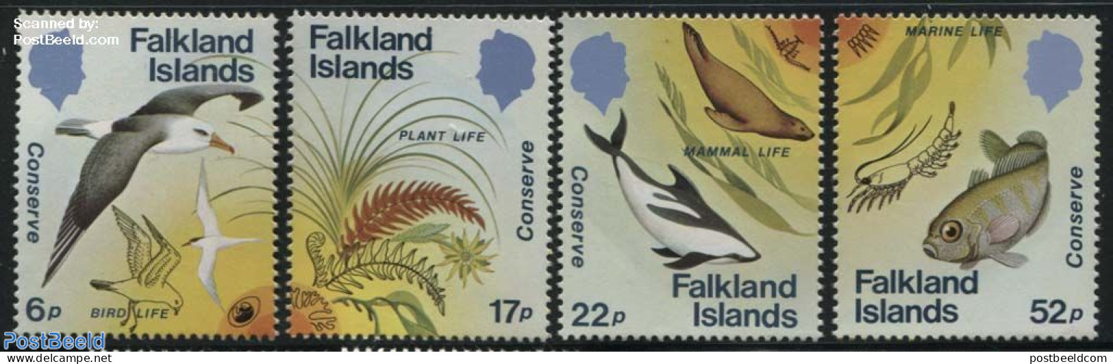 Falkland Islands 1984 Nature Conservation 4v, Mint NH, Nature - Birds - Environment - Fish - Sea Mammals - Protezione Dell'Ambiente & Clima