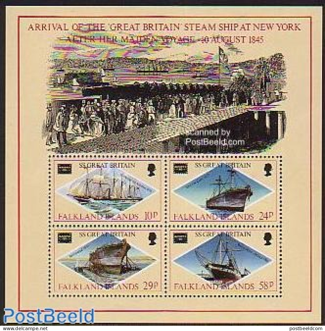 Falkland Islands 1986 Ameripex, Ships S/s, Mint NH, Transport - Philately - Ships And Boats - Boten