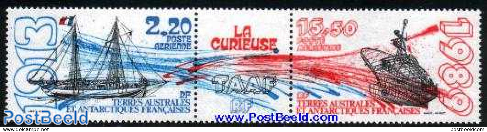 French Antarctic Territory 1989 Ships 2v+tab [:T:], Mint NH, Transport - Ships And Boats - Ongebruikt