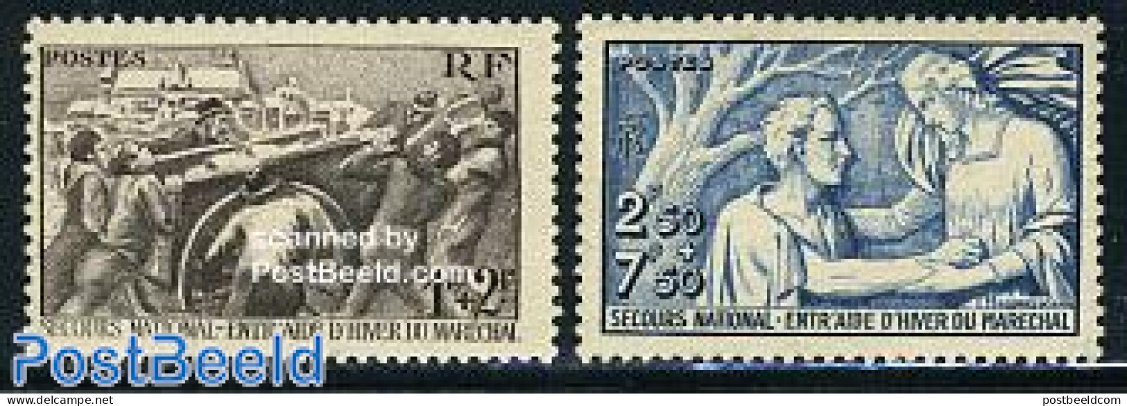 France 1941 Winter Aid 2v, Mint NH, Science - Energy - Ungebraucht