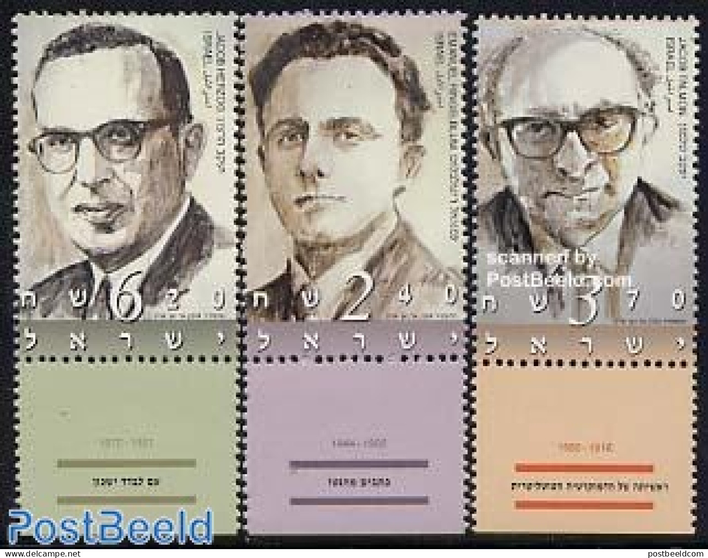 Israel 2004 Historians 3v, Mint NH - Unused Stamps (with Tabs)