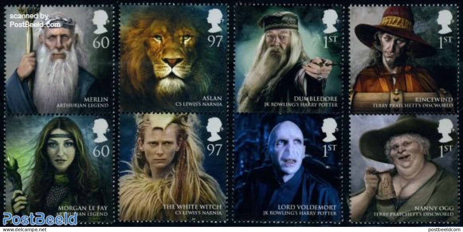 Great Britain 2011 Kingdom Of Magic 8v (4x[:]), Mint NH, Nature - Performance Art - Cat Family - Film - Movie Stars - .. - Neufs