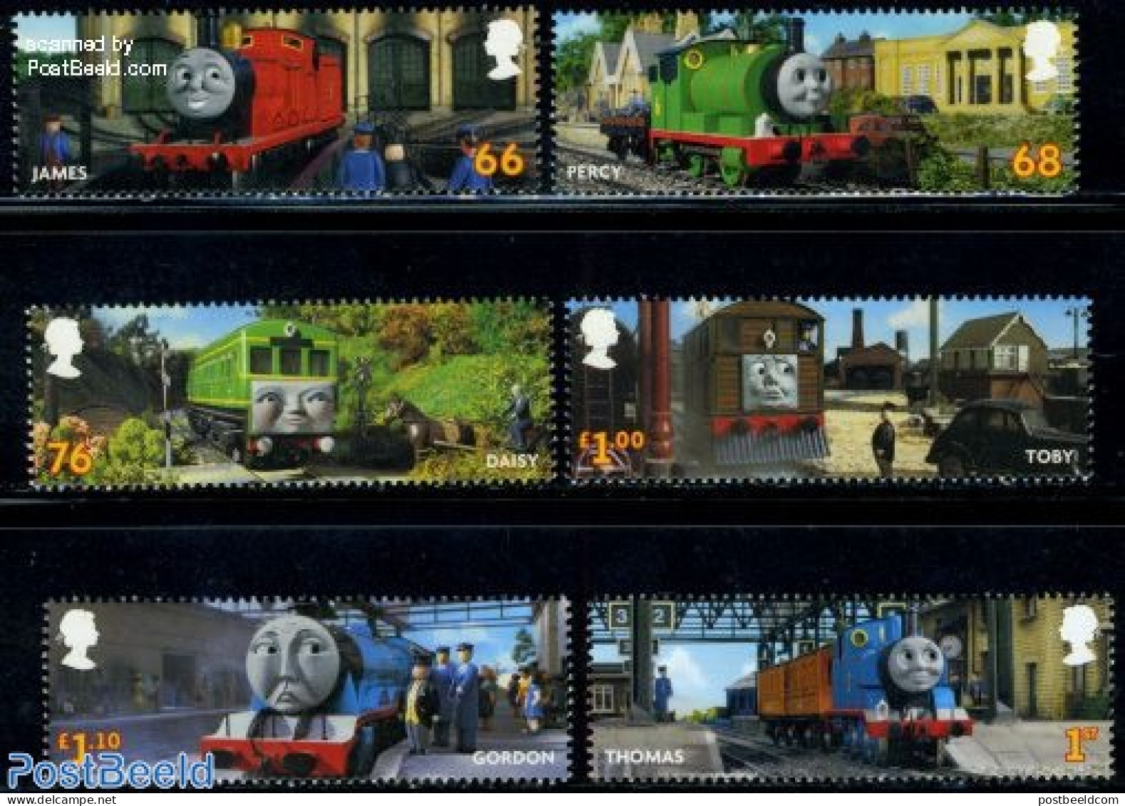 Great Britain 2011 Thomas The Tank Engine 6v, Mint NH, Transport - Automobiles - Railways - Nuevos